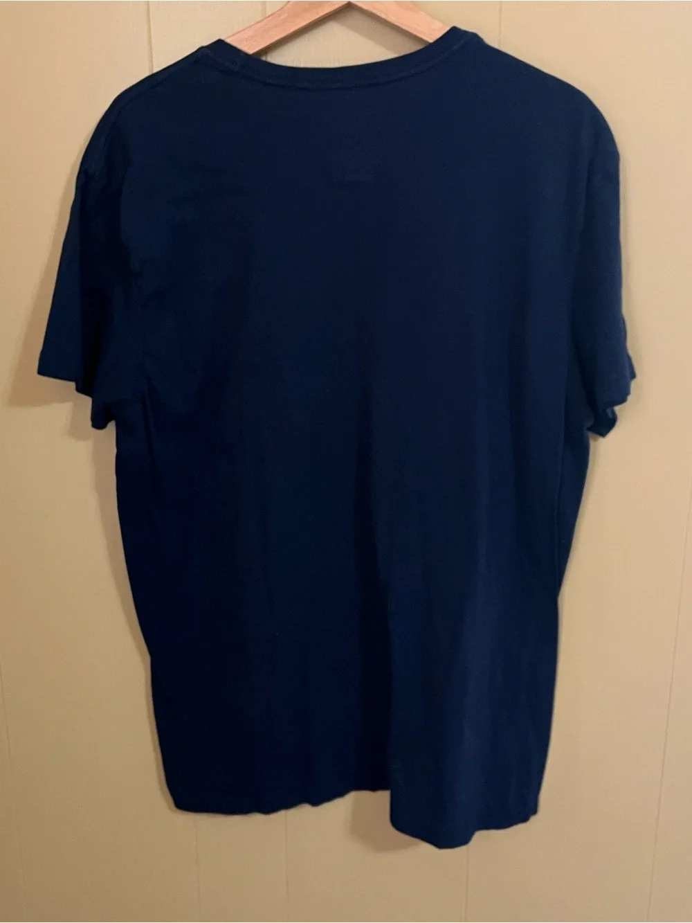 Polo by Ralph Lauren Large Navy Short Sleeve Crew Tee with Red Polo Pony Preppy